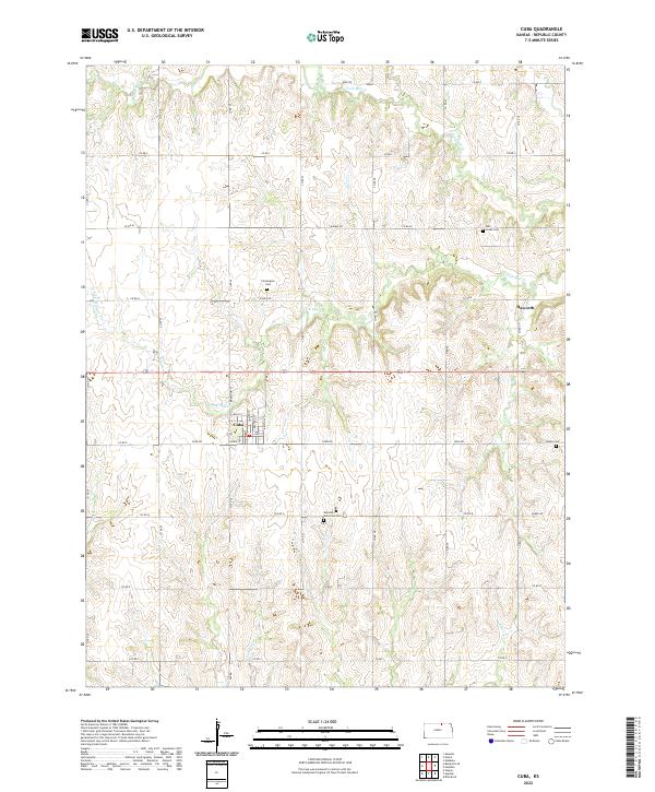 US Topo 7.5-minute map for Cuba KS