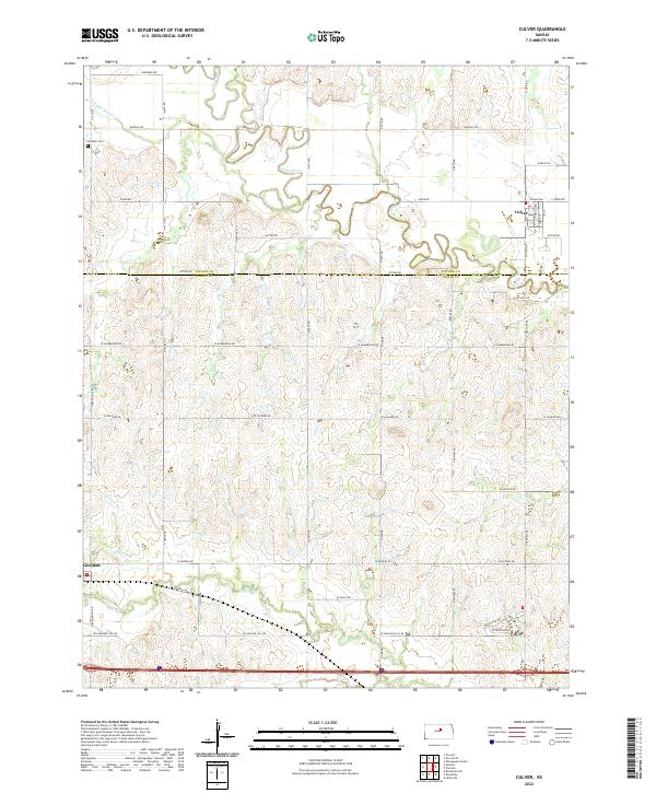 US Topo 7.5-minute map for Culver KS