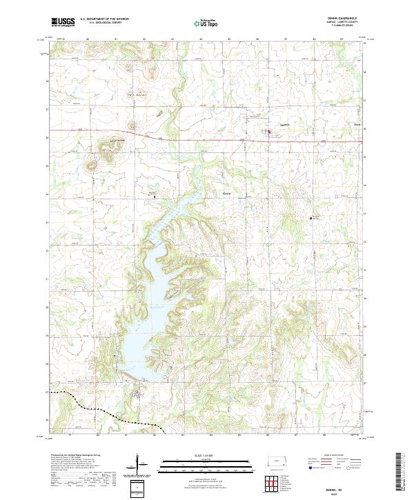 US Topo 7.5-minute map for Dennis KS