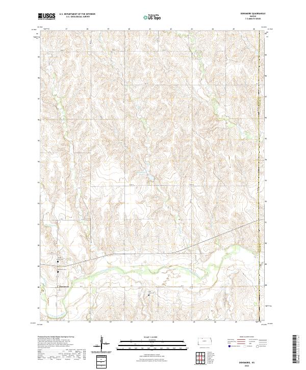 US Topo 7.5-minute map for Densmore KS