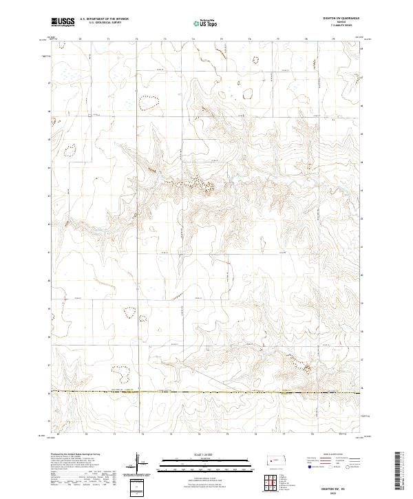 US Topo 7.5-minute map for Dighton SW KS