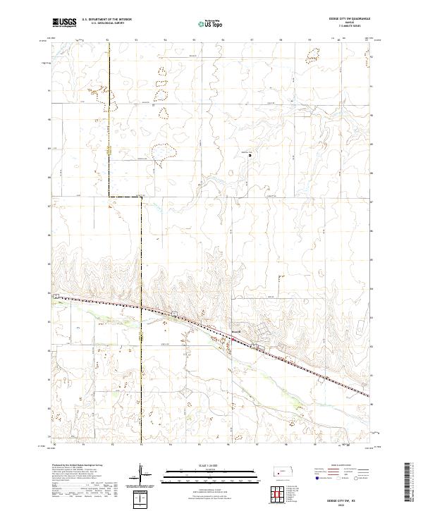 US Topo 7.5-minute map for Dodge City SW KS