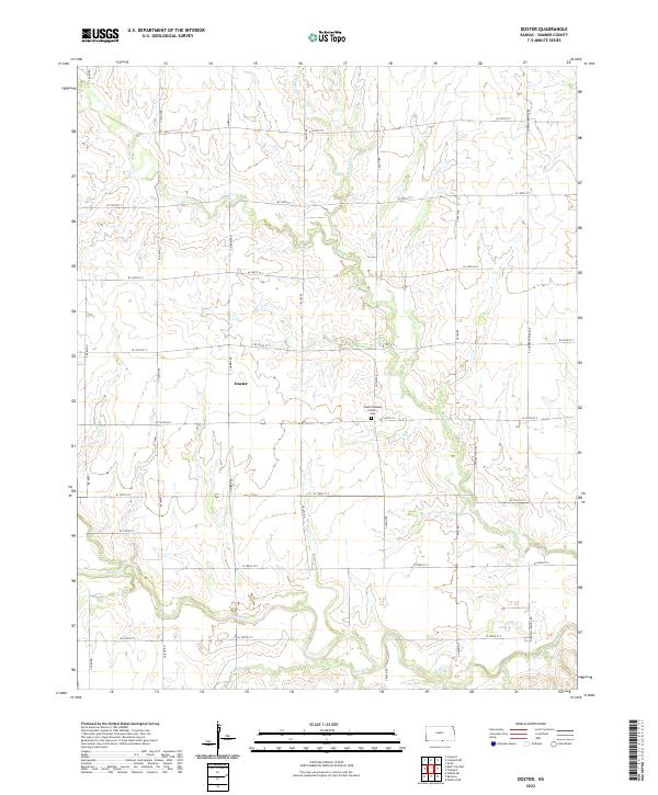 US Topo 7.5-minute map for Doster KS