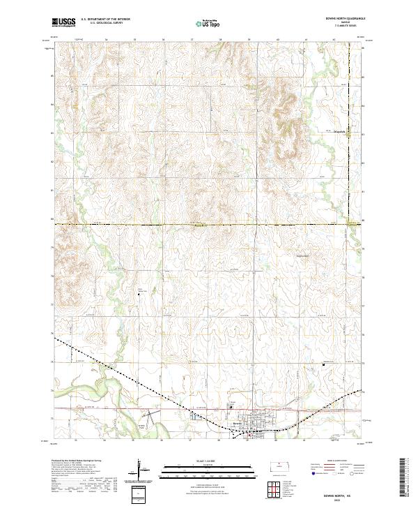 US Topo 7.5-minute map for Downs North KS