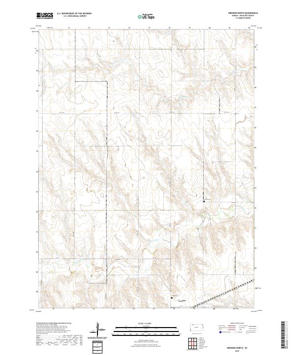 US Topo 7.5-minute map for Dresden North KS