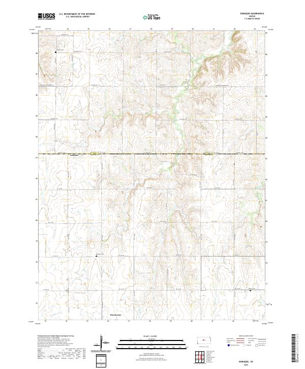 US Topo 7.5-minute map for Dubuque KS