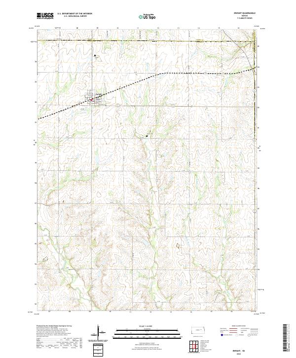 US Topo 7.5-minute map for Dwight KS