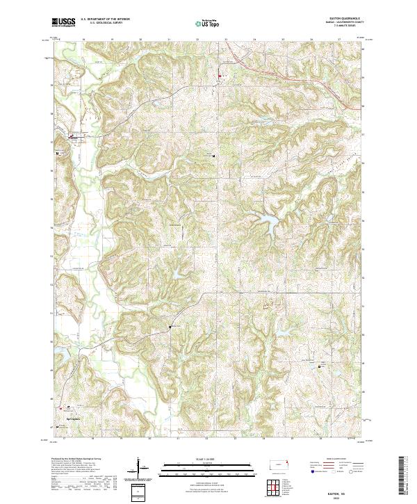 US Topo 7.5-minute map for Easton KS