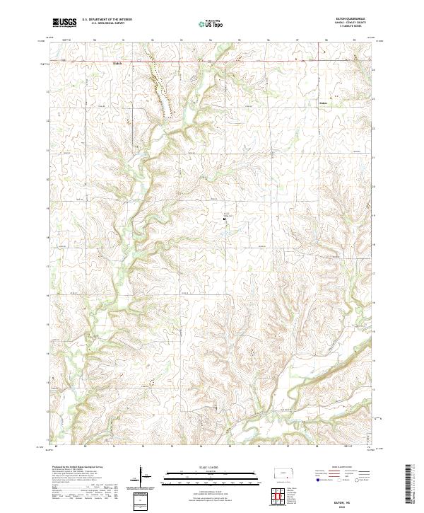 US Topo 7.5-minute map for Eaton KS