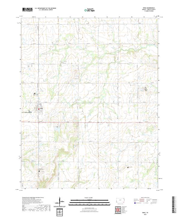 US Topo 7.5-minute map for Edna KS