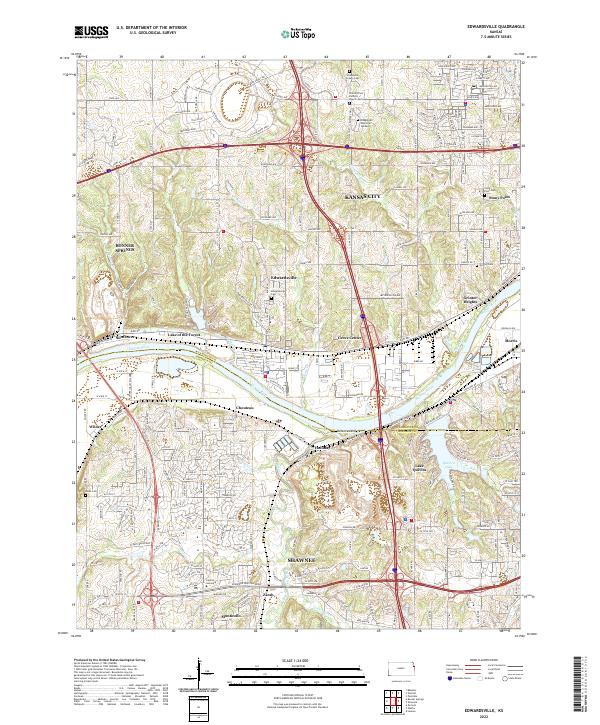 US Topo 7.5-minute map for Edwardsville KS