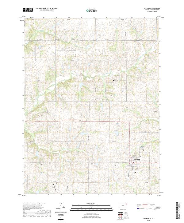 US Topo 7.5-minute map for Effingham KS