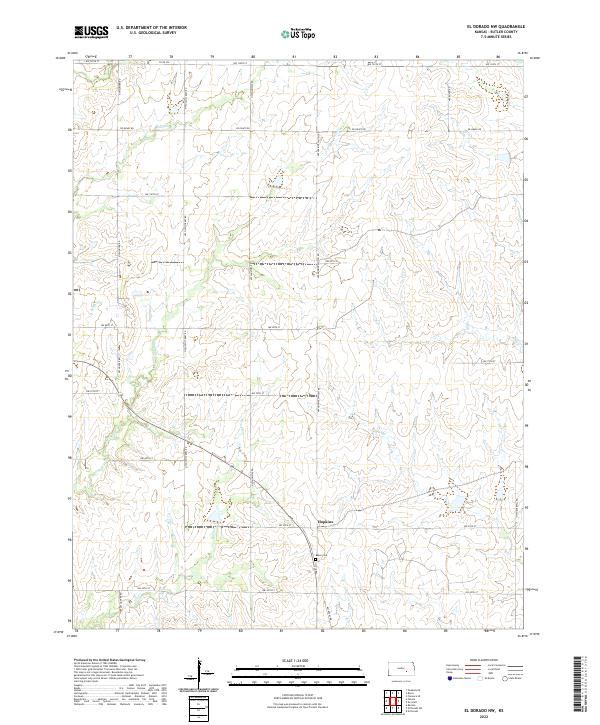 US Topo 7.5-minute map for El Dorado NW KS