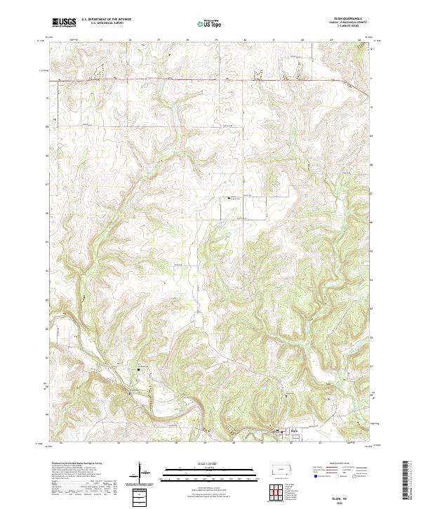 US Topo 7.5-minute map for Elgin KS