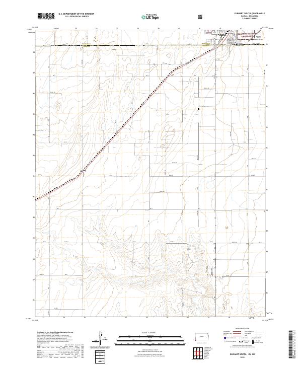 US Topo 7.5-minute map for Elkhart South KSOK