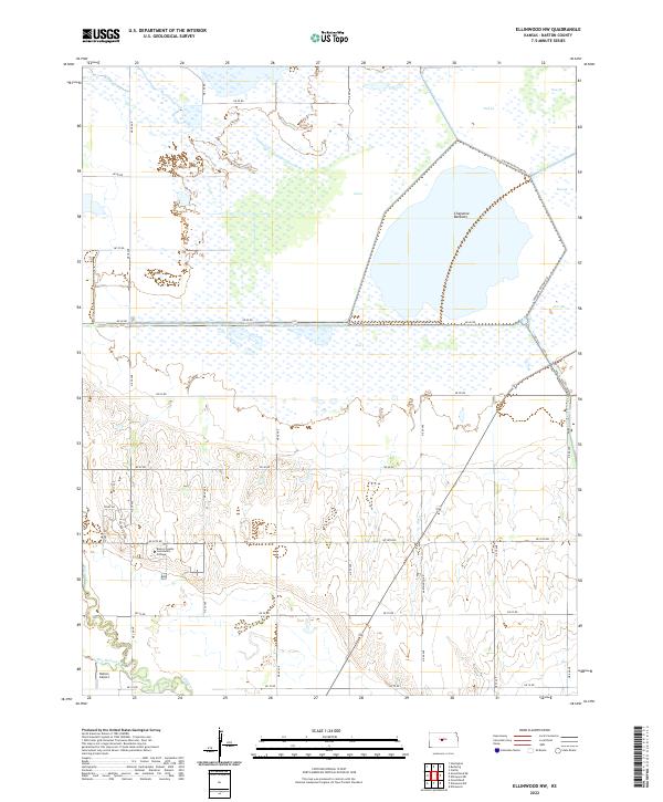 US Topo 7.5-minute map for Ellinwood NW KS