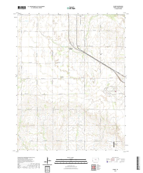 US Topo 7.5-minute map for Elmer KS