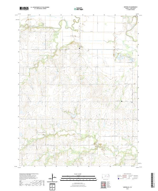 US Topo 7.5-minute map for Emporia SE KS