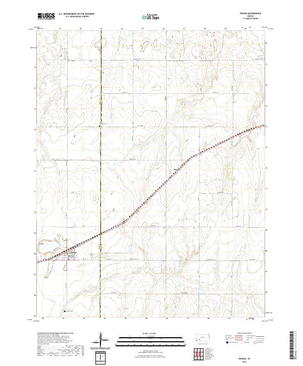 US Topo 7.5-minute map for Ensign KS