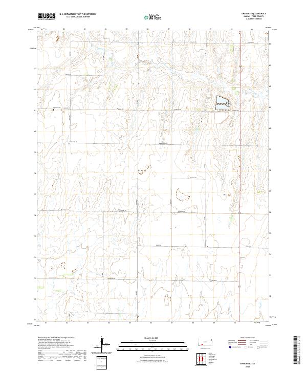 US Topo 7.5-minute map for Ensign SE KS