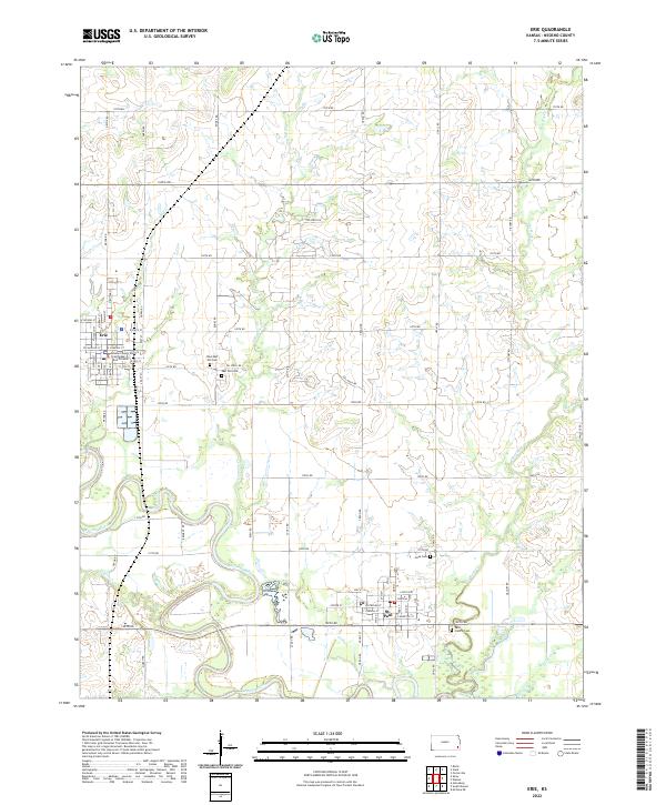 US Topo 7.5-minute map for Erie KS