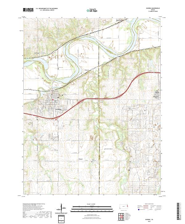 US Topo 7.5-minute map for Eudora KS