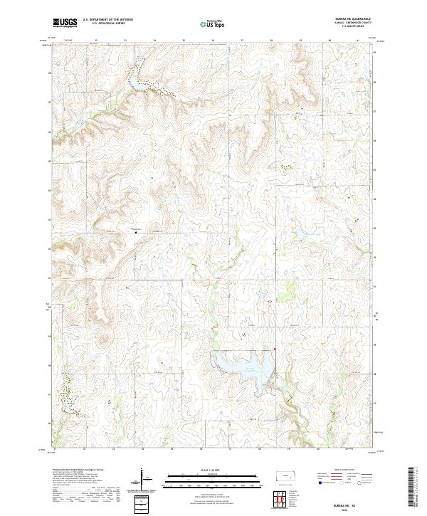 US Topo 7.5-minute map for Eureka NE KS