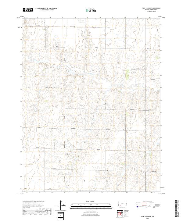 US Topo 7.5-minute map for Fort Dodge SW KS