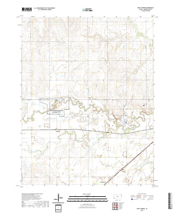 US Topo 7.5-minute map for Fort Larned KS