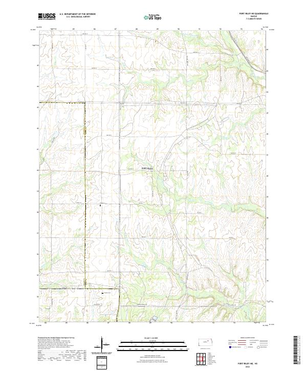 US Topo 7.5-minute map for Fort Riley NE KS