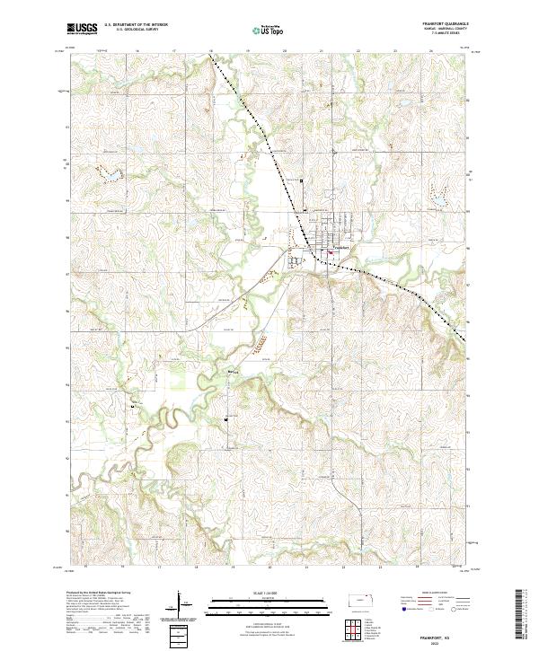 US Topo 7.5-minute map for Frankfort KS