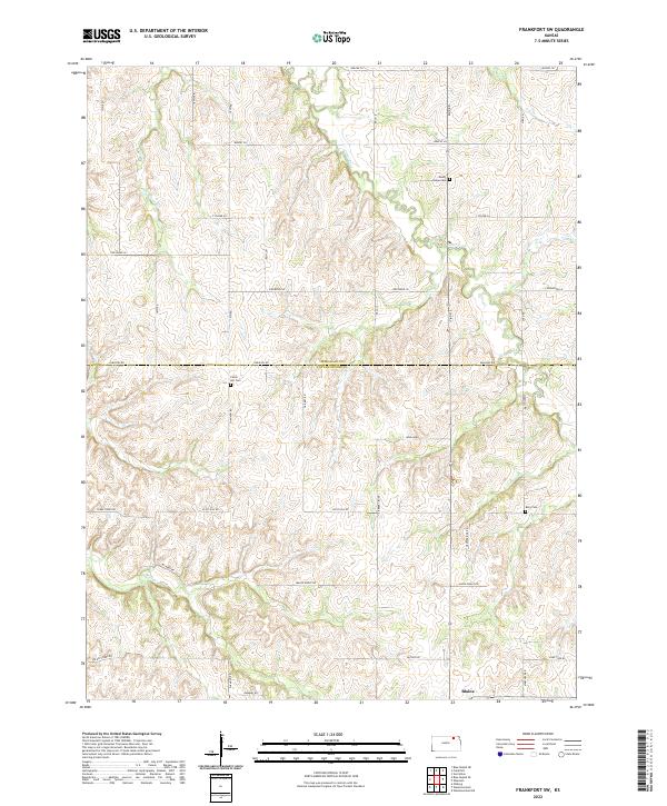 US Topo 7.5-minute map for Frankfort SW KS