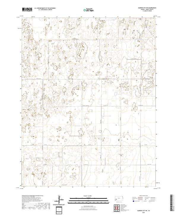 US Topo 7.5-minute map for Garden City SW KS