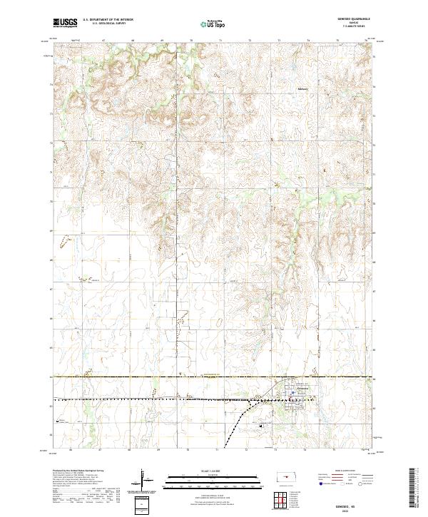 US Topo 7.5-minute map for Geneseo KS