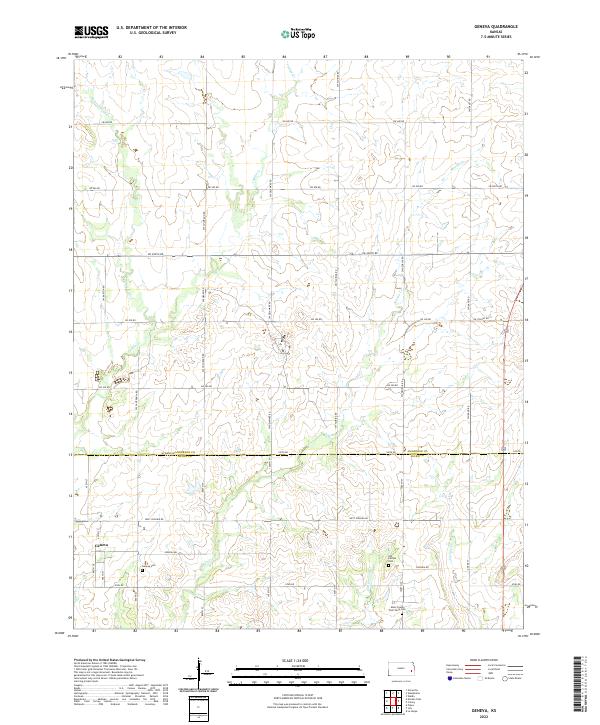 US Topo 7.5-minute map for Geneva KS