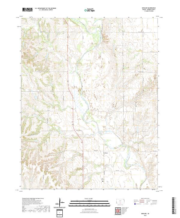 US Topo 7.5-minute map for Gerlane KS