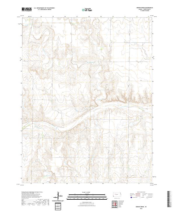 US Topo 7.5-minute map for Gibson Creek KS