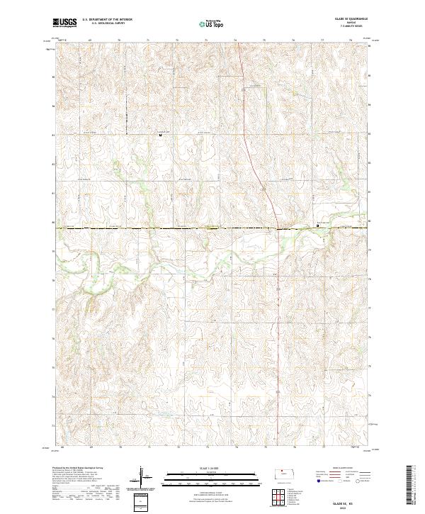 US Topo 7.5-minute map for Glade SE KS