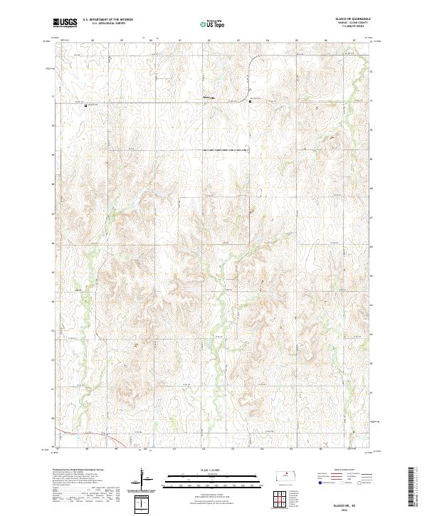 US Topo 7.5-minute map for Glasco NE KS