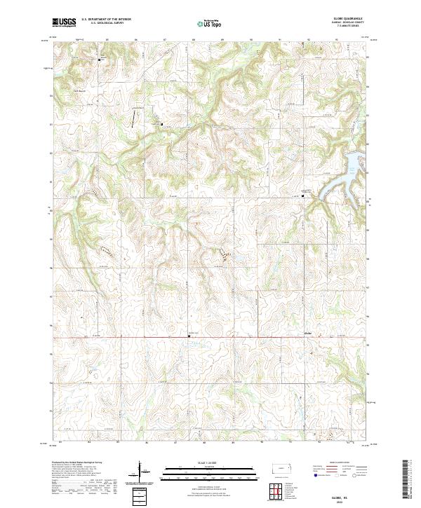 US Topo 7.5-minute map for Globe KS