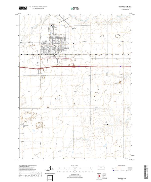 US Topo 7.5-minute map for Goodland KS