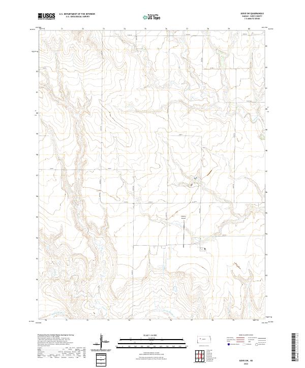 US Topo 7.5-minute map for Gove SW KS