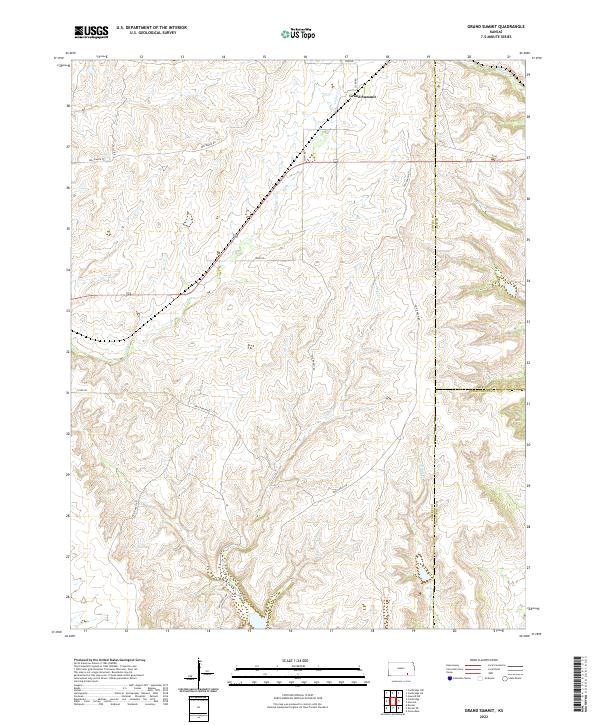 US Topo 7.5-minute map for Grand Summit KS