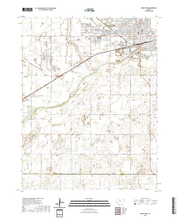 US Topo 7.5-minute map for Great Bend KS