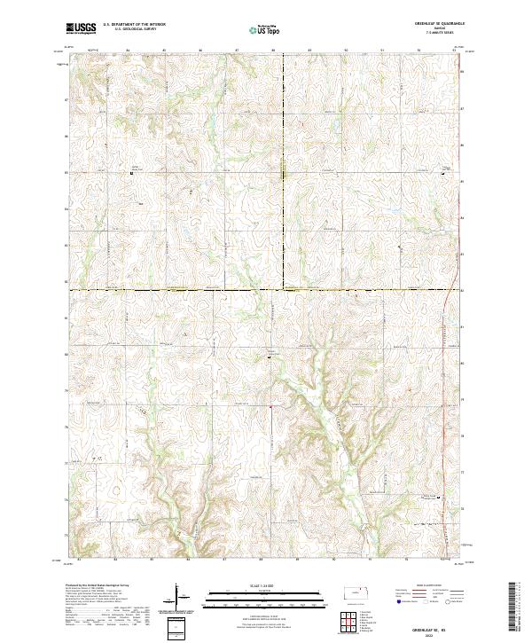 US Topo 7.5-minute map for Greenleaf SE KS