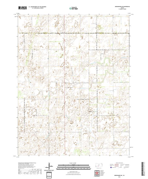 US Topo 7.5-minute map for Greensburg NE KS