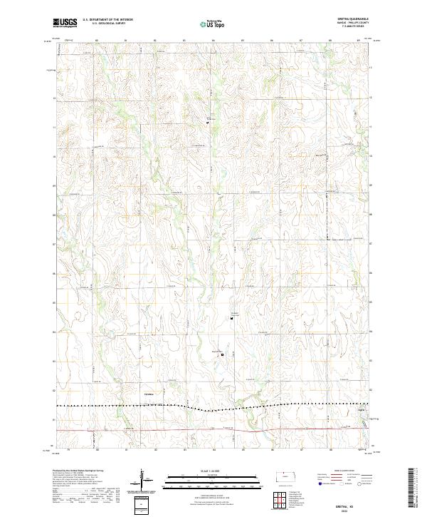 US Topo 7.5-minute map for Gretna KS