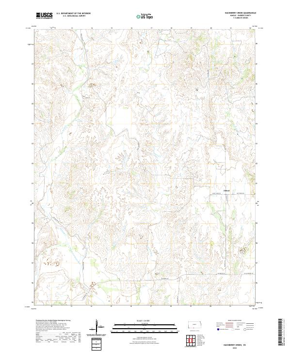 US Topo 7.5-minute map for Hackberry Creek KS