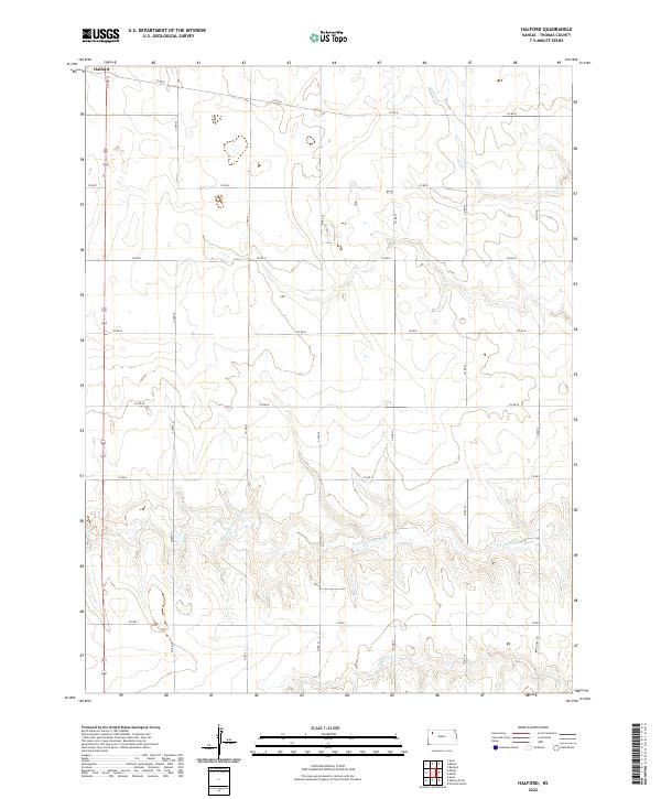 US Topo 7.5-minute map for Halford KS