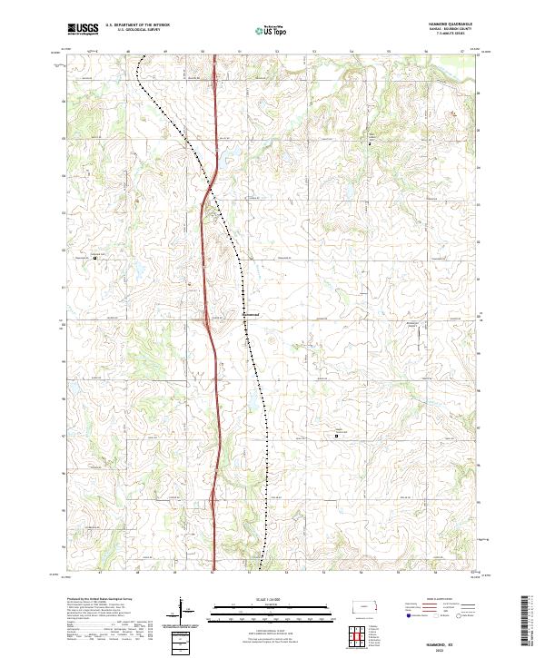 US Topo 7.5-minute map for Hammond KS